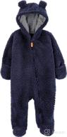 carters months hooded sherpa bunting apparel & accessories baby girls : clothing логотип