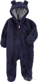 img 2 attached to Carters Months Hooded Sherpa Bunting Apparel & Accessories Baby Girls : Clothing