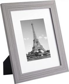 img 3 attached to Set Of 6 Distressed Grey Multi Photo Frames, Fits 8X10 Or 5X7 Pictures With Real Glass, Collage Display For Walls Or Tables, Includes Mat For Enhanced Presentation - Upsimples