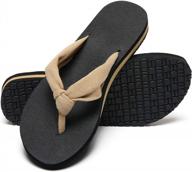 arch-supporting cloth strap flip flops for women: maiitrip's comfy and stylish footwear логотип