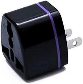 img 1 attached to 🌍 3-in-1 Europe/Asia to USA & Canada Travel Power Plug Adapter (ZJT01)