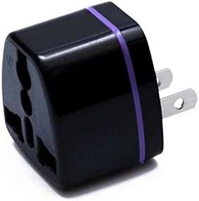 img 4 attached to 🌍 3-in-1 Europe/Asia to USA & Canada Travel Power Plug Adapter (ZJT01)