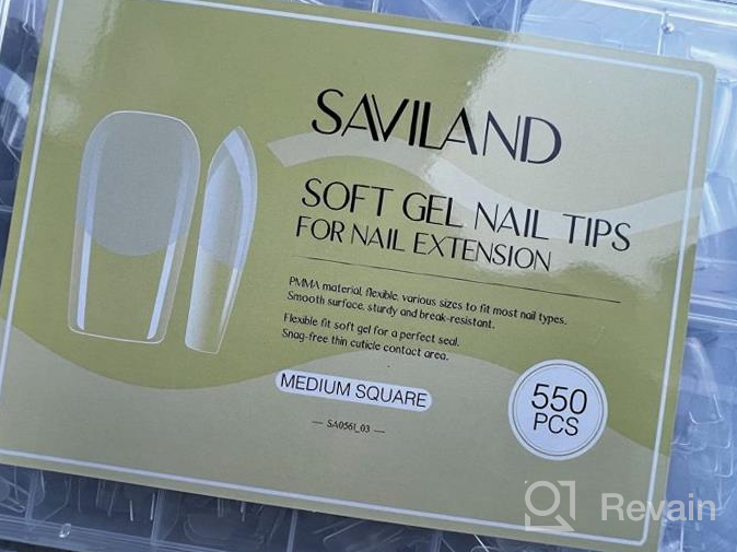 img 1 attached to Saviland Soft Gel Nail Tip Almond - Complete Kit For A Perfect Salon-Quality Look review by Nate Mims