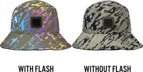 img 1 attached to Reflective Festival Bucket Hat With Bendable Brim For Sun Protection - Funky Junque Boonie Cap