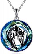 ожерелье с подвеской в ​​виде лошади оригами из стерлингового серебра - идеальный подарок на день матери для женщин, жены и подруги, ювелирные изделия для любителей лошадей логотип