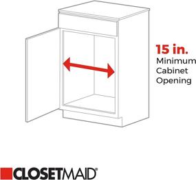 img 2 attached to Maximize Your Space With ClosetMaid'S 14-Inch Wide White Cabinet Organizer