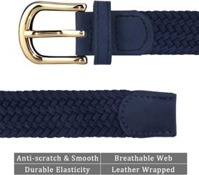 img 1 attached to Belts Ladies Elastic Skinny Womens Women's Accessories : Belts