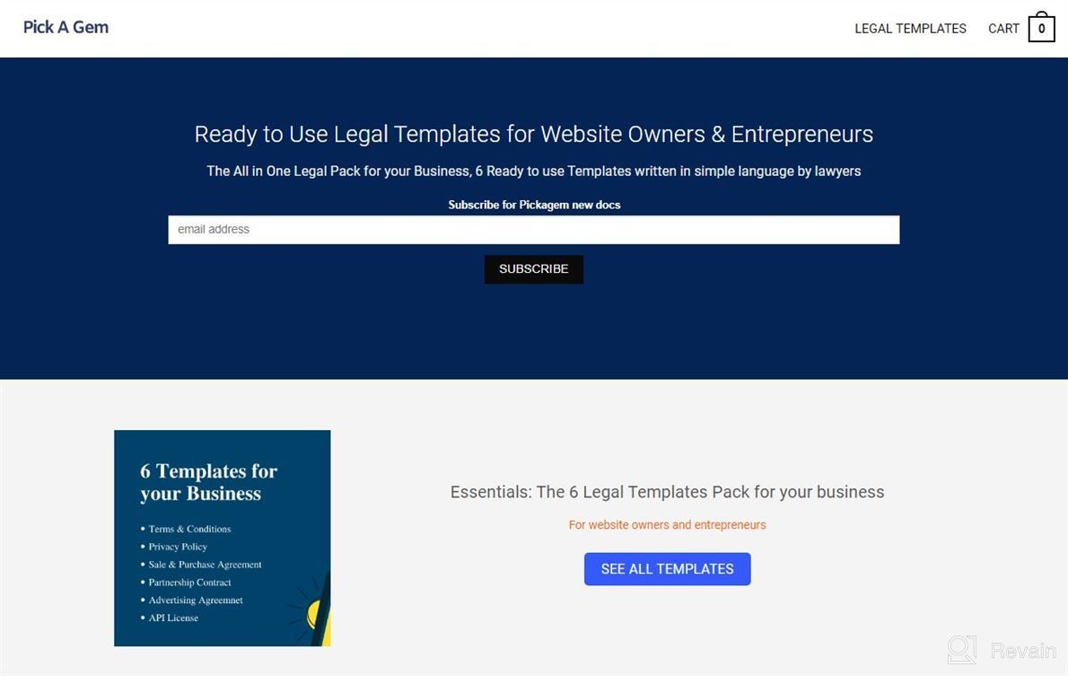 img 1 attached to Pickagem - Ready to Use Legal Templates for Website Owners & Entrepreneurs review by John Raj