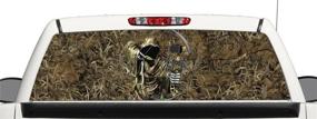 img 1 attached to Truck SUV Bow Reaper Grass Camo Rear Window Graphic Decal Perforated Vinyl Wrap 22X66 Inches