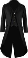 steal the show with men's black vintage tailcoat jacket: perfect for cosplay and fancy occasions logo