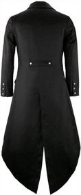img 3 attached to Steal The Show With Men'S Black Vintage Tailcoat Jacket: Perfect For Cosplay And Fancy Occasions