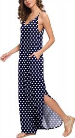 img 3 attached to Stylish And Comfy Women'S Long Cami Maxi Dress With Pockets For Summer Beach Cover Up By GRECERELLE