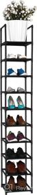 img 3 attached to 👠 FIDUCIAL HOME 10-Tier Shoe Rack - Vertical Space Saving Shoe Shelf Storage Organizer for Single Pairs, featuring Sturdy Construction