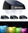 4 pack othway solar fence post lights - outdoor waterproof colorful decorative deck lighting with easy installation & dark sensing technology logo