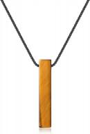 minimalistic stone bar pendant necklace for women and men by coai logo