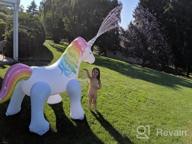 img 1 attached to Gigantic Unicorn Sprinkler For Kids - Jasonwell Inflatable Water Toy For Epic Summer Fun (XXXL) review by Brent Cole