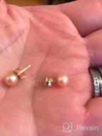 img 1 attached to 💜 Lustrous Lavender Freshwater Cultured Pearl Stud Earrings AAAA 5-10mm | 14K White Gold Posts – Orien Jewelry review by John Lewis