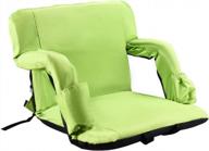 experience ultimate comfort with prinic reclining stadium seat - portable cushion with armrests, back support & shoulder straps logo