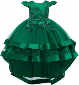 img 4 attached to Flower Princess Gown For Little Big Girls - Perfect For Weddings, Pageants, And Parties!
