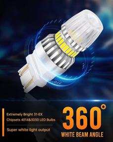 img 2 attached to LUYED 2 X 1570Lumens Super Bright 3157 4014 и 3030 31-EX Чипсеты 3056 3156 3057 3157 Светодиодные лампы, используемые для указателей поворота, стоп-сигналов, задних фонарей, ксенонового белого, 2022 Новый дизайн обновления