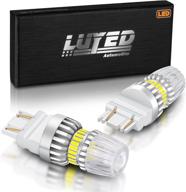 luyed 2 x 1570lumens super bright 3157 4014&3030 31-ex chipsets 3056 3156 3057 3157 led bulbs used for turn signal lights,brake lights,tail lights,xenon white,2022 new upgrade design logo