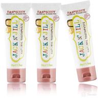 🍓 organic jack n' jill raspberry toothpaste: sls-free, flouride-free, vegan - 3-pack логотип