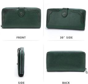 img 2 attached to Genuine Leather Vintage Handmade Organizer Women's Handbags & Wallets : Wallets