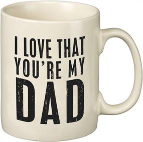 img 4 attached to Express Your Love For Dad With Primitives By Kathy Stoneware Coffee Mug, 20 Oz.