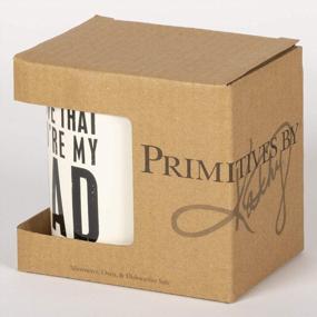 img 2 attached to Express Your Love For Dad With Primitives By Kathy Stoneware Coffee Mug, 20 Oz.