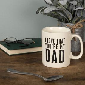 img 1 attached to Express Your Love For Dad With Primitives By Kathy Stoneware Coffee Mug, 20 Oz.