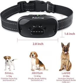 img 3 attached to 🐶 PcEoTllar Rechargeable Bark Collar: Effective Anti Barking Device for Medium Large Dogs