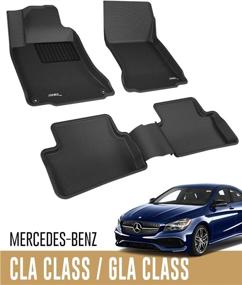 img 4 attached to 🚗 3D MAXpider L1MB04801509: Custom Fit All-Weather Floor Mat for Mercedes-Benz GLA-Class Models - Kagu Rubber (Black)