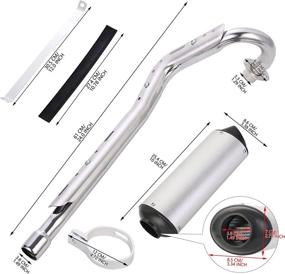 img 1 attached to High Performance Exhaust Muffler Silencer Pipe Assembly Compatible With Hon Da CRF50 XR50 70Cc 110Cc 125Cc SSR SR110 Rocketa Taotao DB14 DB10 Xpro Db-X20 SDG Coolster Pit Dirt Bike Motocross (R013S)