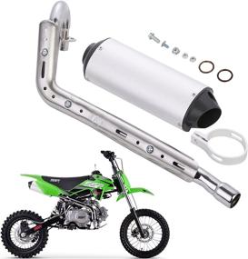 img 4 attached to High Performance Exhaust Muffler Silencer Pipe Assembly Compatible With Hon Da CRF50 XR50 70Cc 110Cc 125Cc SSR SR110 Rocketa Taotao DB14 DB10 Xpro Db-X20 SDG Coolster Pit Dirt Bike Motocross (R013S)