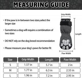 img 2 attached to PUPTECK Non-Slip Dog Socks - 4 Pairs Double Sided Anti-Slip Pet Paw Protector With Detachable Strap For Small Medium Large Doggies Indoor Traction Control