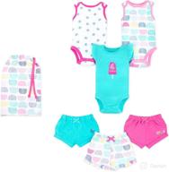 🎁 lamaze organic baby girls' 6 piece mix & match gift set: effortless style in a bag logo