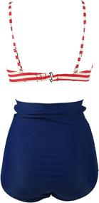 img 2 attached to COCOSHIP Waisted Buttons Vintage Swimwear Women's Clothing : Swimsuits & Cover Ups