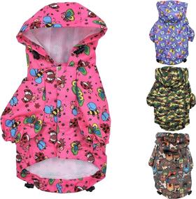 img 4 attached to FunnyDogClothes RainCoat Hoodie WATERPROOF Rainwear Dogs via Apparel & Accessories