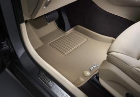 img 1 attached to 3D MAXpider Front Row Custom Fit All-Weather Floor Mat For Select Kia Sorento Models - Kagu Rubber (Tan)