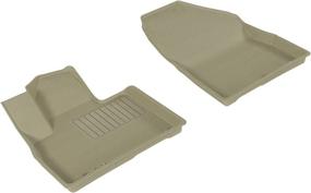 img 4 attached to 3D MAXpider Front Row Custom Fit All-Weather Floor Mat For Select Kia Sorento Models - Kagu Rubber (Tan)