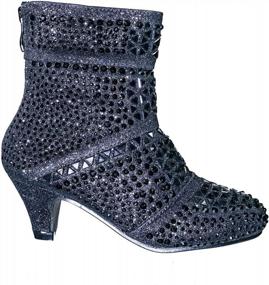 img 1 attached to Sparkling Style For Little Feet: Aquapillar Kids Rhinestone Crystal Glitter Bootie