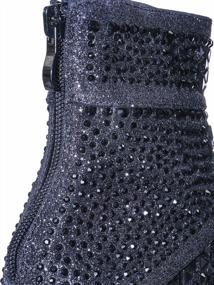img 2 attached to Sparkling Style For Little Feet: Aquapillar Kids Rhinestone Crystal Glitter Bootie