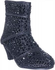 img 3 attached to Sparkling Style For Little Feet: Aquapillar Kids Rhinestone Crystal Glitter Bootie