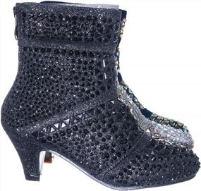 img 4 attached to Sparkling Style For Little Feet: Aquapillar Kids Rhinestone Crystal Glitter Bootie