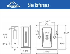 img 2 attached to HOMOTEK Privacy Sliding Door Lock With Pull Oil Rubbed Brass- Replace Old Or Damaged Pocket Door Locks Quickly And Easily, 2-3/4”X2-1/2”, For Door Thickness For 1-3/8”