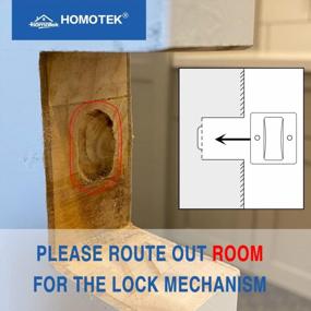 img 3 attached to HOMOTEK Privacy Sliding Door Lock With Pull Oil Rubbed Brass- Replace Old Or Damaged Pocket Door Locks Quickly And Easily, 2-3/4”X2-1/2”, For Door Thickness For 1-3/8”