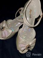 картинка 1 прикреплена к отзыву Блестящие туфли на каблуке с кристаллами и цветочной лентой для девочек - идеальный вариант для вечеринок, свадеб и праздников - отлично подходят для детей и малышей. от James Hardin