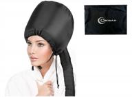 revolutionize your hair drying with omwah's adjustable bonnet dryer cap - soft hood for deep conditioning and on-the-go styling логотип