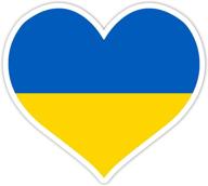 ukraine heart flag vinyl sticker for cars, trucks, walls, laptops - 5.5 inches wide логотип