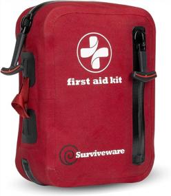 img 4 attached to 🚑 Surviveware Waterproof Premium First Aid Kit - Small Kit for Cars, Boats, Trucks, Hurricanes, Tropical Storms, and Outdoor Emergencies - 100 Piece